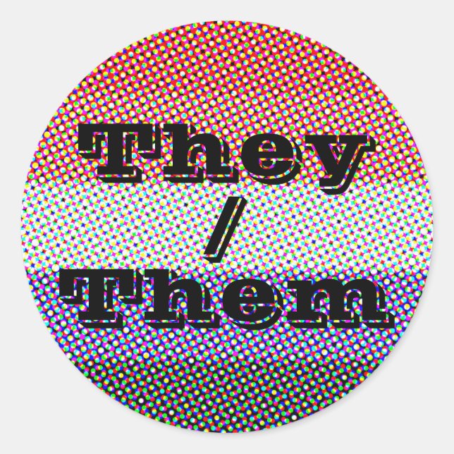 Customizable Pronoun Mod Cupioromantic Pride Flag Classic Round Sticker (Front)