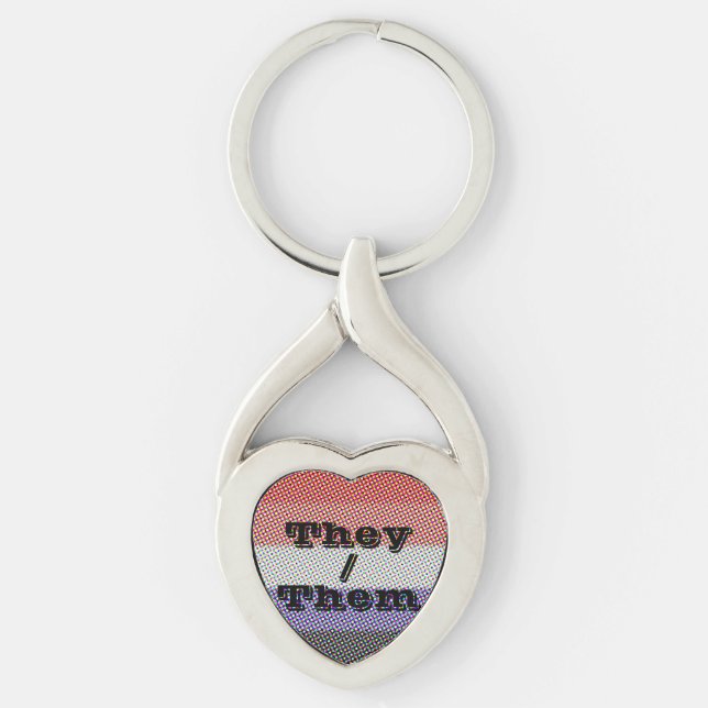 Customizable Pronoun Mod Cupioromantic Pride Flag Keychain (Front)