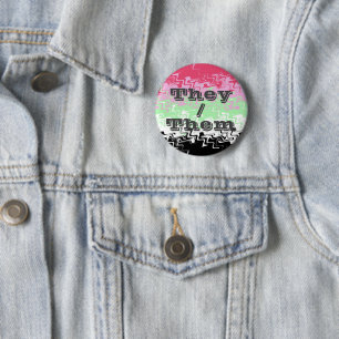 Customizable Pronoun Recipromantic Pride Flag Button
