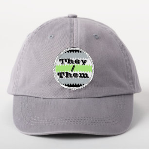 Customizable Pronoun ZigZag Agender Pride Flag Patch