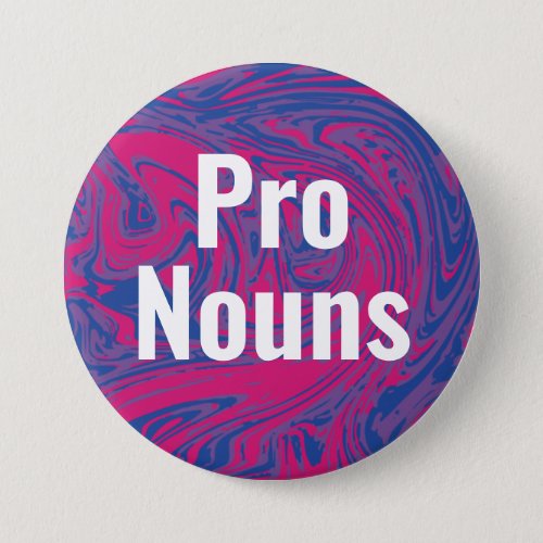 Customizable Pronouns_Marbled Bisexual Pride Flag Button