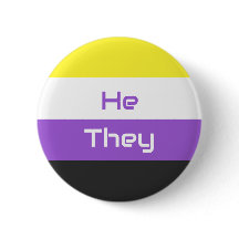 Customizable Pronouns NB Nonbinary Pride Flag