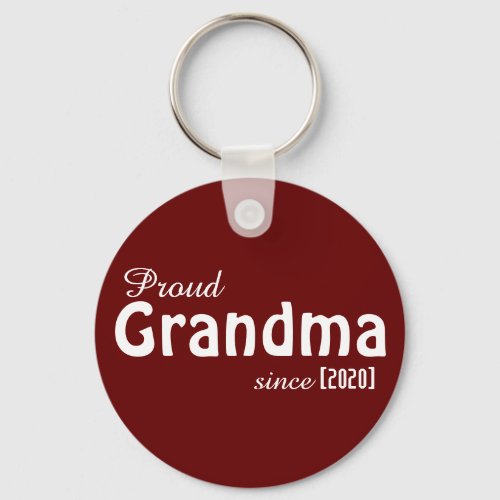 Customizable Proud Grandma since keychain Keychain