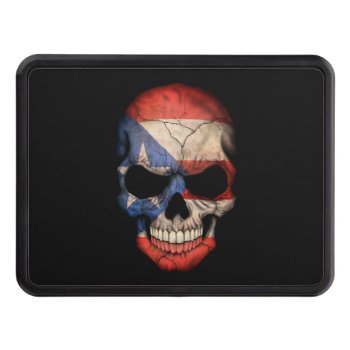 Customizable Puerto Rican Flag Skull Tow Hitch Cover by UniqueFlags at Zazzle