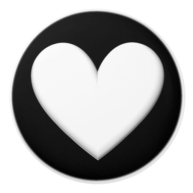 Customizable Puffy Heart Ceramic Knob (Front)