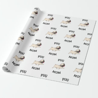Customizable Pug Mom Wrapping Paper
