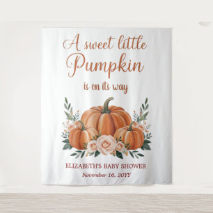 Customizable Pumpkin Baby Shower Backdrop