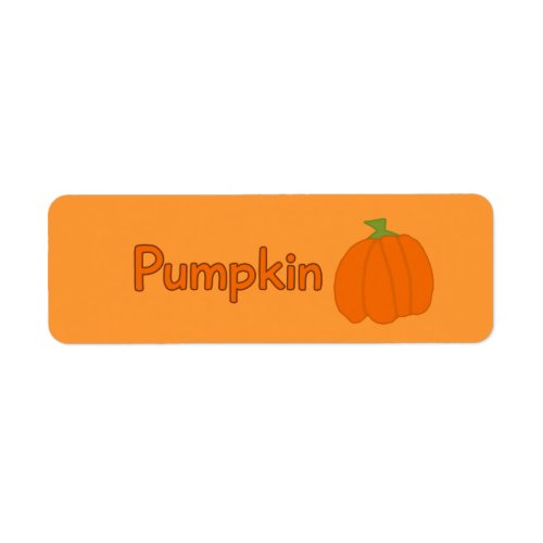 Customizable Pumpkin Bakery Labels