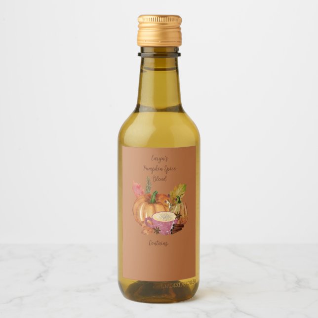 Customizable Pumpkin Spice Labels (Front)