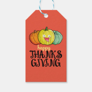 Customizable Pumpkin Thanksgiving Gift Tags