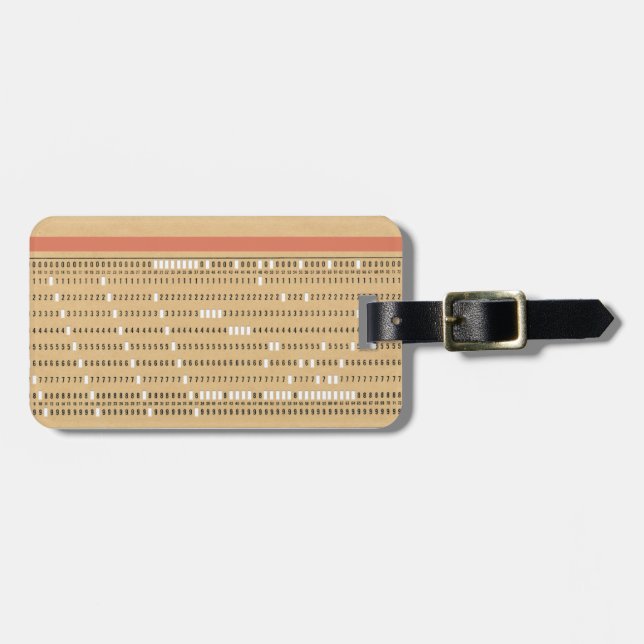 Customizable Punched Card Luggage Tag (Front Horizontal)