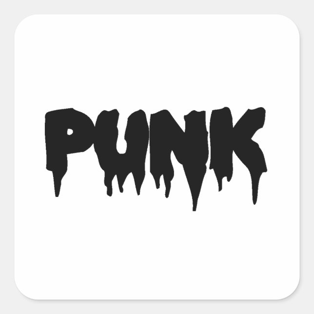 Customizable Punk Drip Front Square Sticker (Front)
