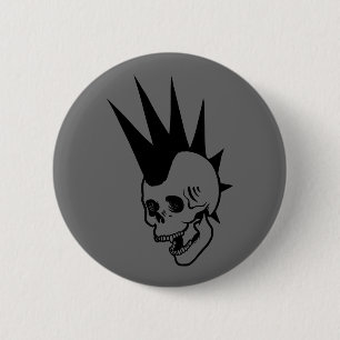 Customizable Punk Skull Button