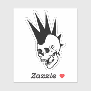 Customizable Punk Skull Sticker