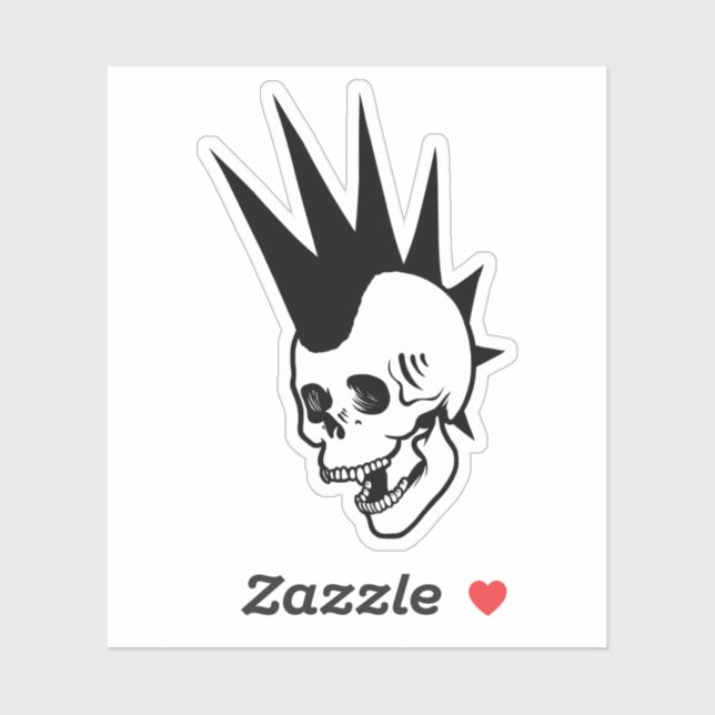Customizable Punk Skull Sticker (Sheet)