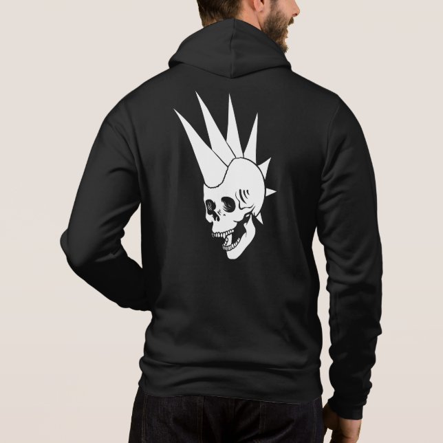 Customizable Punk Skull Version 2 Hoodie (Back)