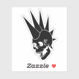 Customizable Punk Skull Version 2 Sticker