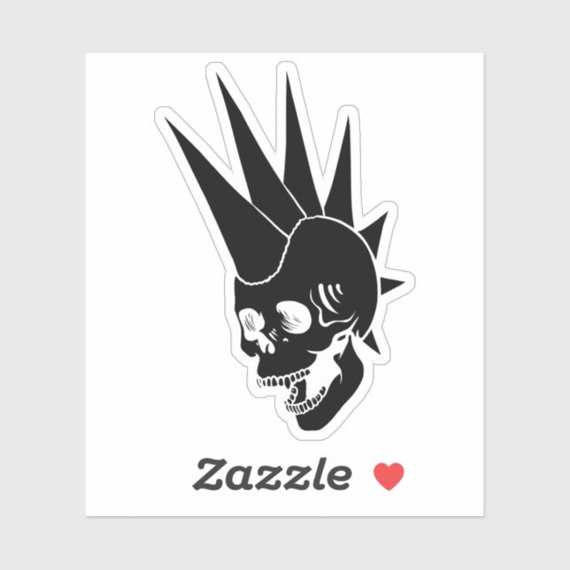 Customizable Punk Skull Version 2 Sticker (Sheet)