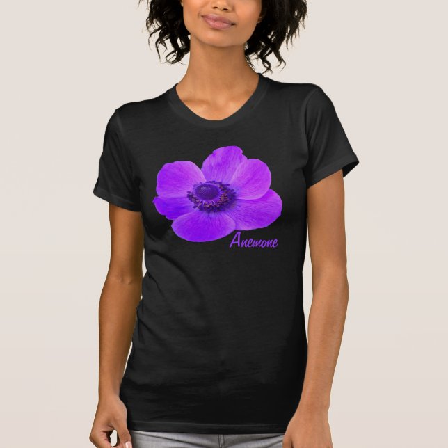 Customizable Purple Anemone Flower T Shirt (Front)