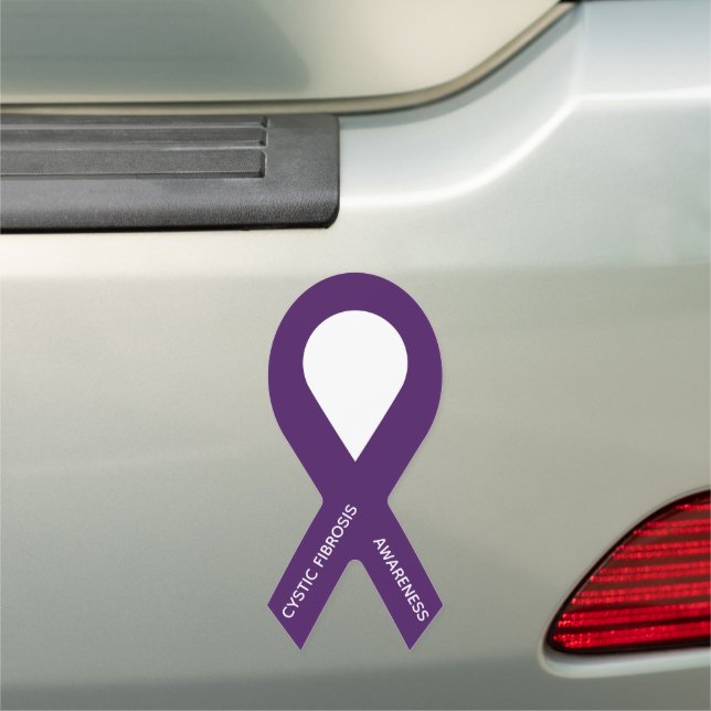 Customizable Purple Awareness Ribbon Car Magnet (In Situ)