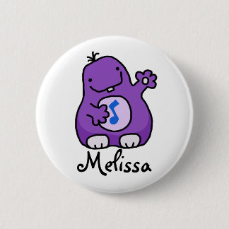 Customizable Purple Fuzzy Wuzzy Badge Pinback Button