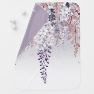 Customizable Purple Mystical Wisteria Drift Baby Blanket