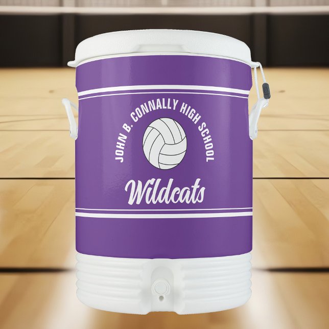 Customizable Purple Volleyball Team Beverage Cooler (Creator Uploaded)