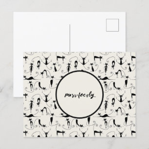 Customizable Purr-fectly Cat Postcard