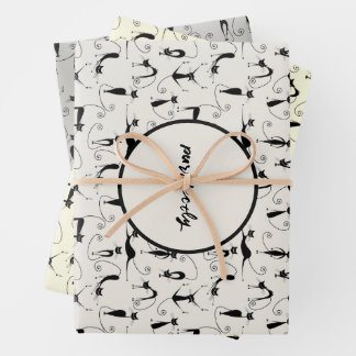 Customizable Purr-fectly Cat Wrapping Paper Sheets