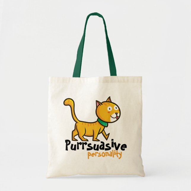 Customizable Purrsuasive Persoanlity Tote Bag (Front)