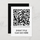 customizable QR code (Front/Back)