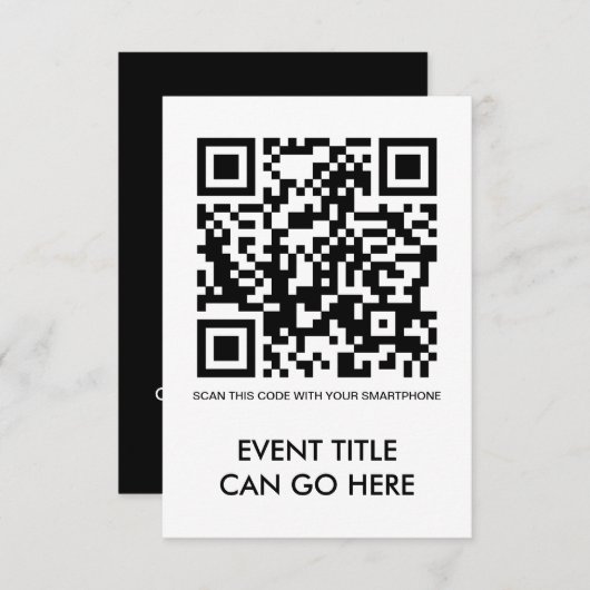 customizable QR code (Front/Back)