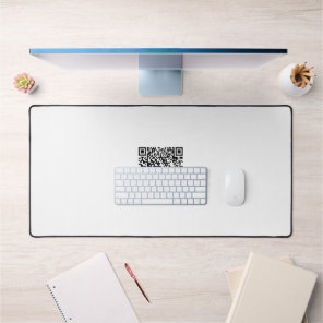 Customizable QR Code Black & White Abstract Geek Desk Mat