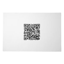 Customizable QR Code Black & White Abstract Geek
