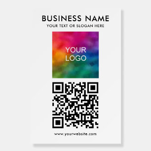 Customizable QR Code Business Logo Best Template Foam Board