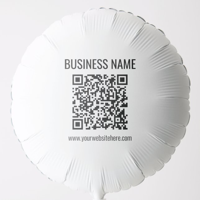 Customizable QR code & Business Name Balloon (Front)