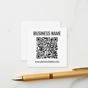 Customizable QR code & Business Name Enclosure Card