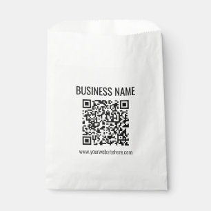 Customizable QR code & Business Name Favor Bag