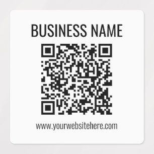 Customizable QR code & Business Name Labels