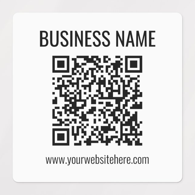 Customizable QR code & Business Name Labels (Design 1)