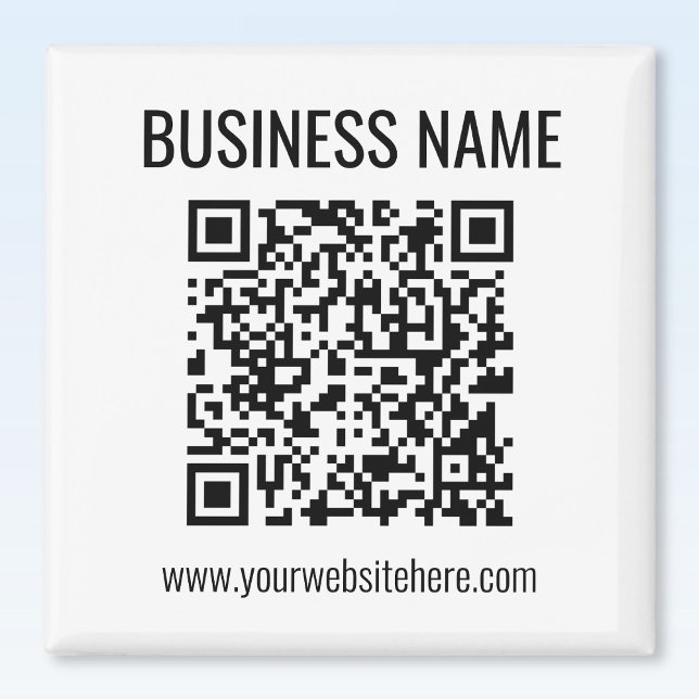 Customizable QR code & Business Name Magnet (Creator Uploaded)