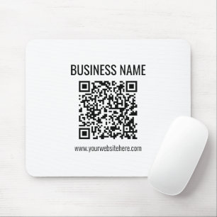 Customizable QR code & Business Name Mouse Pad