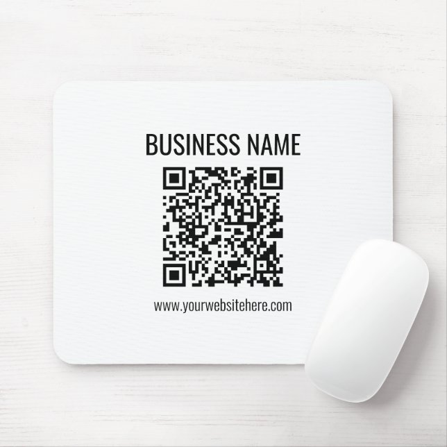 Customizable QR code & Business Name Mouse Pad (With Mouse)