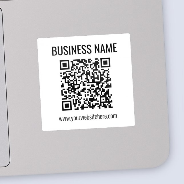 Customizable QR code & Business Name Sticker (Creator Uploaded)