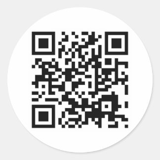 customizable QR code Classic Round Sticker