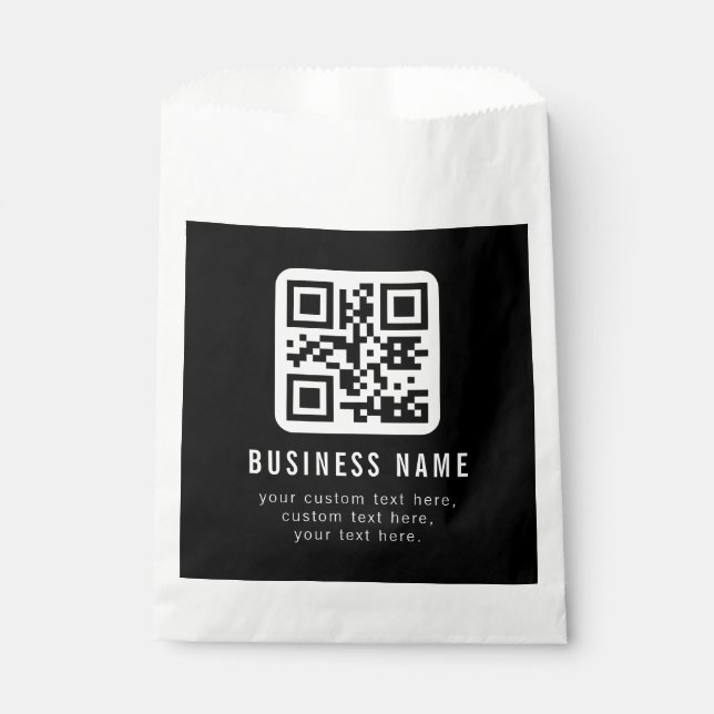 Customizable QR Code & Editable Text Design Favor Bag (Front)