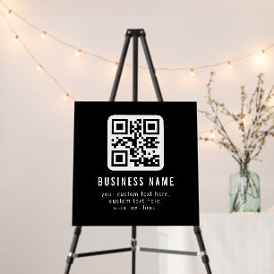 Customizable QR Code & Editable Text Design Foam Board