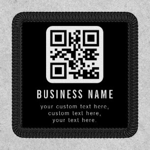 Customizable QR Code & Editable Text Design Patch