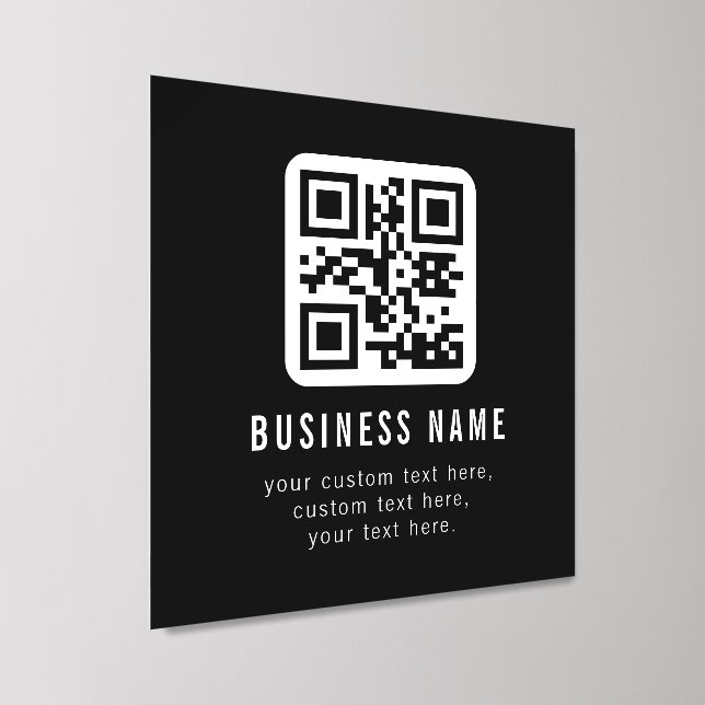 Customizable QR Code & Editable Text Design Peel And Stick Photo Tile (Angled)