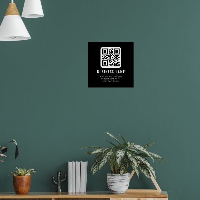 Customizable QR Code & Editable Text Design Poster (Living Room 1)
